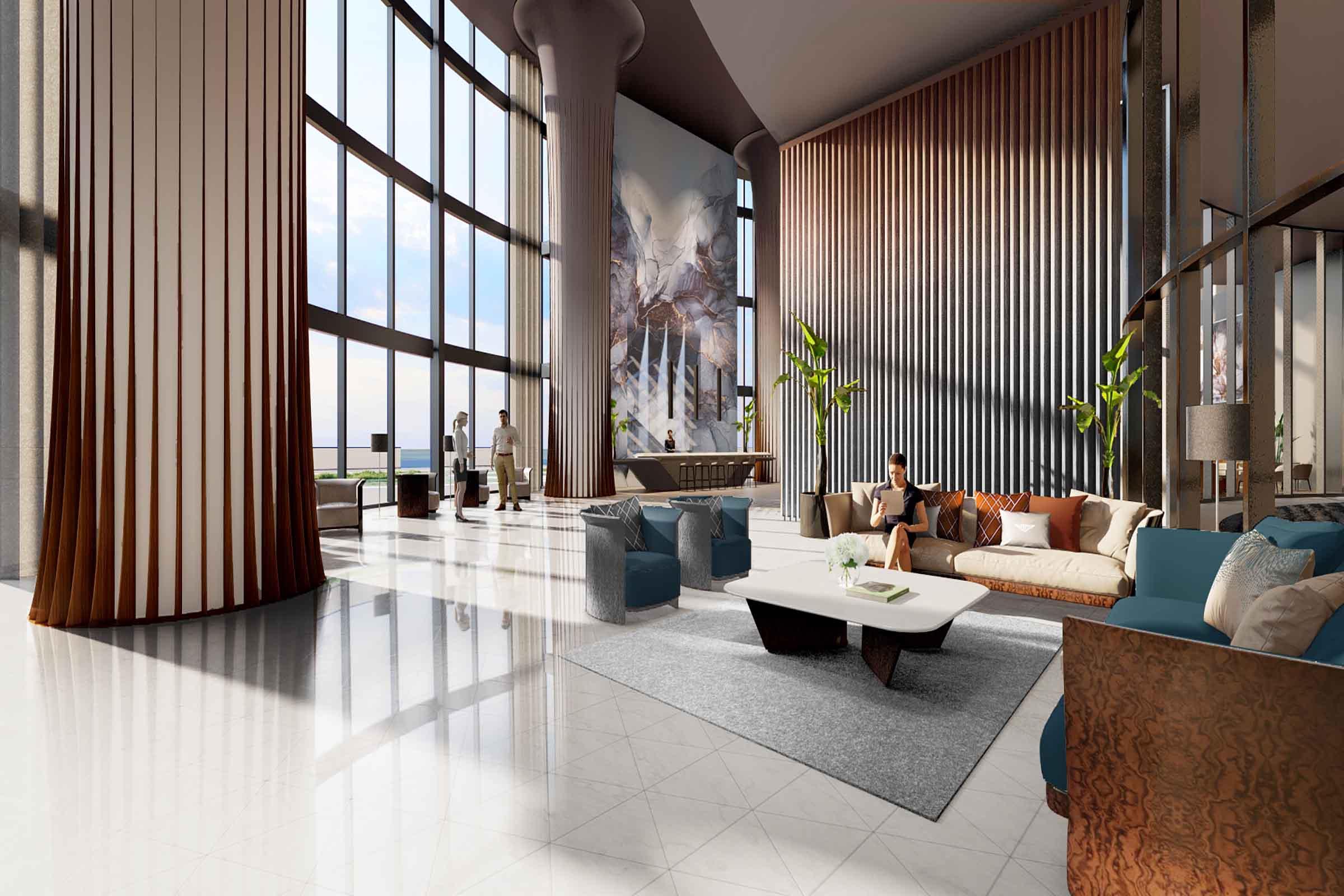 Bentley Miami Tower Lobby Rendering