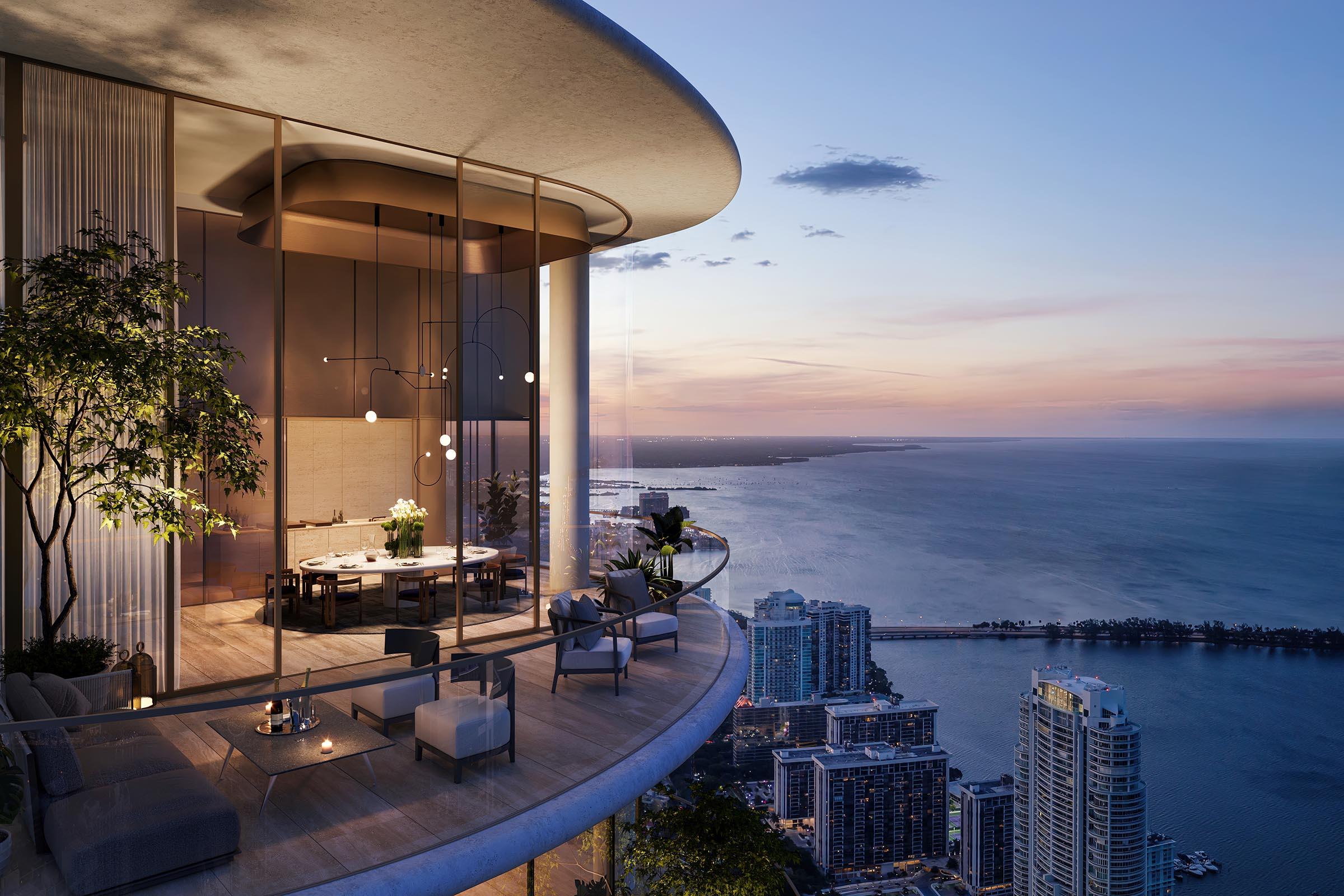 Rendering of The Residences at 1428 Brickell Terrace View